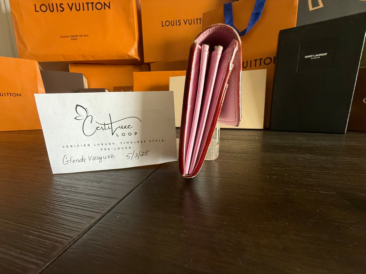 Louis Vuitton Multicolor Monogram Sarah Wallet – with COA