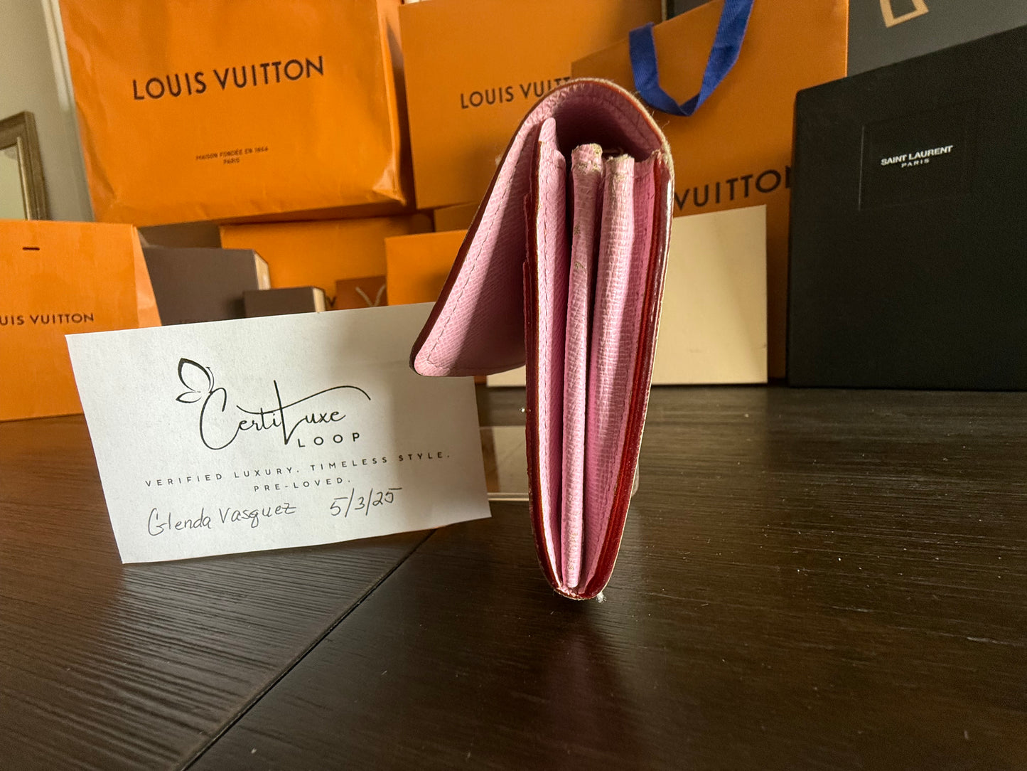 Louis Vuitton Multicolor Monogram Sarah Wallet – with COA