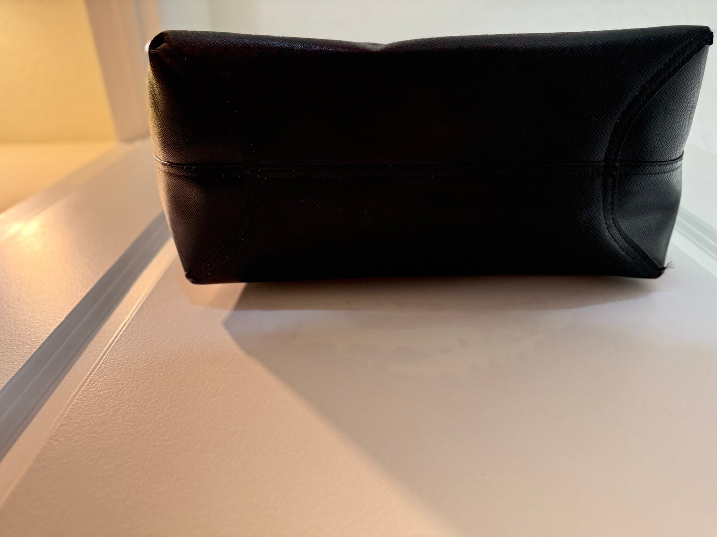 Coach Reversible City Tote with Pouch – Black & Purple Floral Interior – Like New