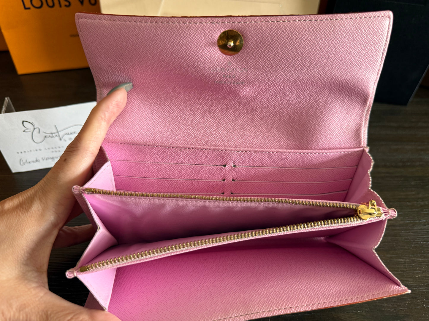 Louis Vuitton Multicolor Monogram Sarah Wallet – with COA