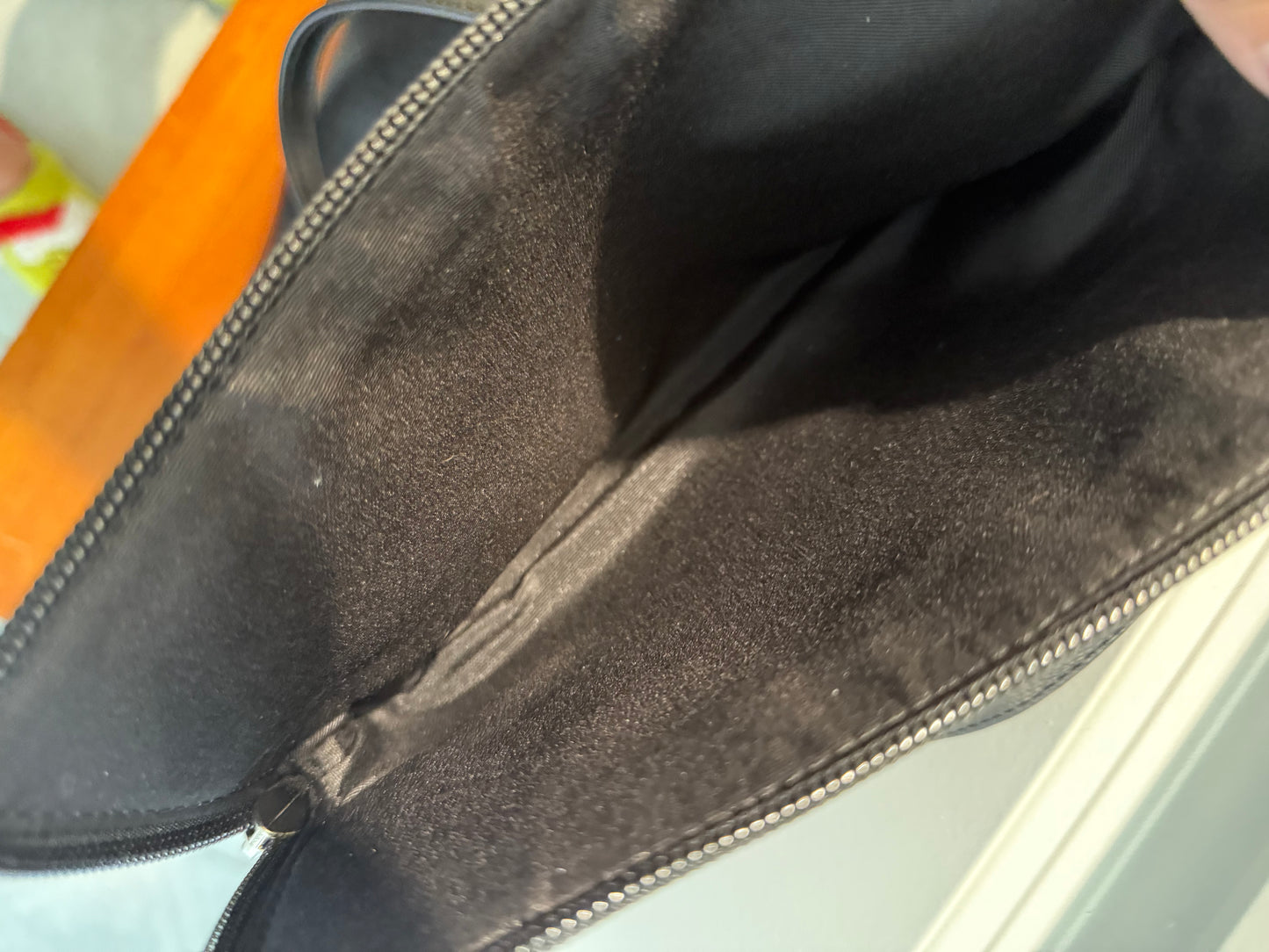 Coach Reversible City Tote with Pouch – Black & Purple Floral Interior – Like New